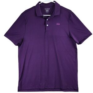 Good Good Golf Fighting For Par Polo Men Medium Purple Athletic Performance